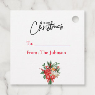 Étiquettes Cadeau Christmast père Noël