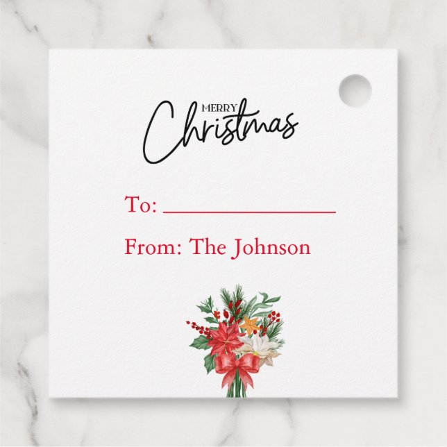 Étiquettes Cadeau Christmast père Noël (Dos)