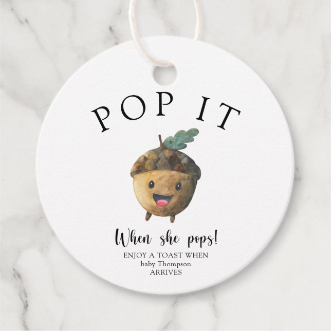 Étiquettes Cadeau Chute mignonne de glacier - Pop it! (Devant)