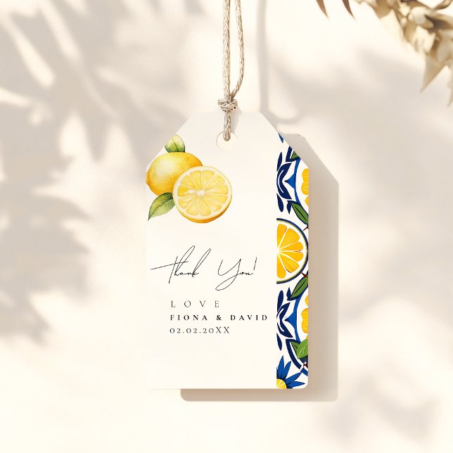 Étiquettes-cadeau Ciao Baby shower Douche à thème citron (Créateur téléchargé)