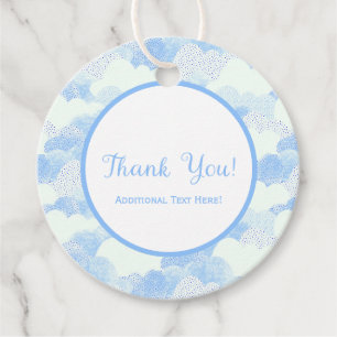 Étiquettes Cadeau Ciel clair Blue nuages Fête Favoriser Merci