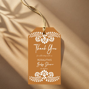 Étiquettes-cadeau Cielito lindo terracotta baby shower mexicain