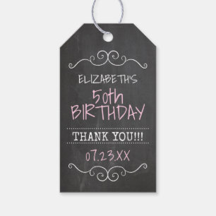 Étiquettes-cadeau cinquantième Faveur d'invité de Merci de fête