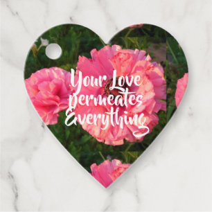 Étiquettes Cadeau Citation d'amour rose inspirationnel Floral Flower