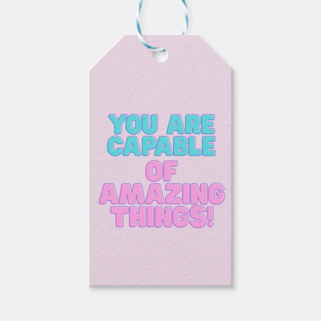Étiquettes-cadeau Citations motivationnelles - Vous êtes capable d'e (Devant)