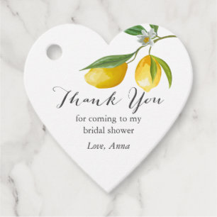 Étiquettes Cadeau Citron nuptiale douche Favoriser Tags