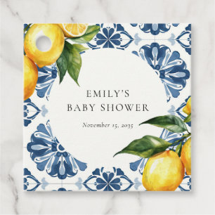 Étiquettes Cadeau Citron Positano Baby shower italien