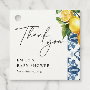 Étiquettes Cadeau Citron Positano Baby shower italien