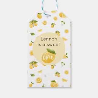 Étiquettes-cadeau Citron sucré Un 1er anniversaire