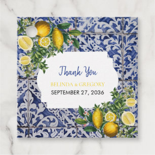 Étiquettes Cadeau Citrons méditerranéens Portugais Mariage