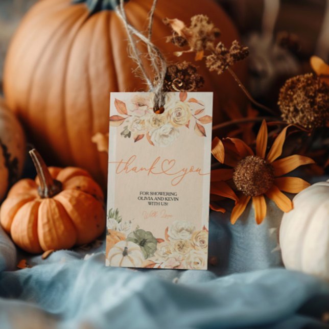 Étiquettes-cadeau Citrouille Automne  Automne Baby shower (Créateur téléchargé)