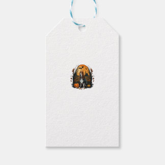 Étiquettes-cadeau Citrouille Basset Hound costume sur Basset Hound H