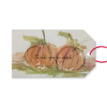 Citrouille d'esquisse d'aquarelle d'origine
