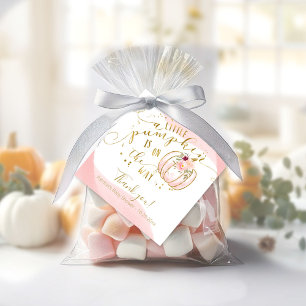 Étiquettes Cadeau Citrouille d'or rose remerciement pour Baby Shower