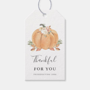 Étiquettes-cadeau Citrouille Friendsgiving Thanksgiving Thanksgiving