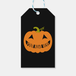 Étiquettes-cadeau Citrouille Halloween personnalisé