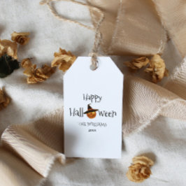 Étiquettes-cadeau Citrouille Happy Halloween personnalisé