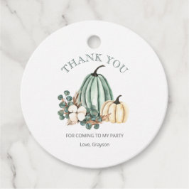Étiquettes Cadeau Citrouille Merci
