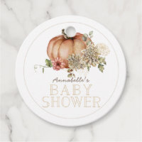 Citrouille orange et Baby shower Dahlia blanc