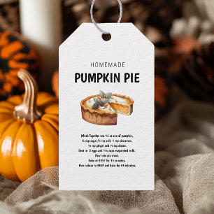 Étiquettes-cadeau Citrouille Pie Recette Tags cadeaux - Festive et c