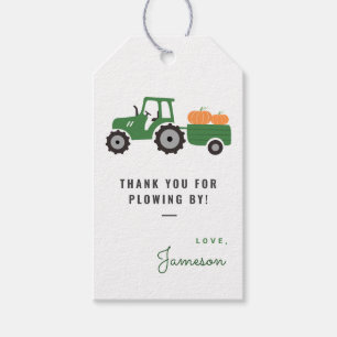 Étiquettes-cadeau Citrouille tracteur fête d'anniversaire