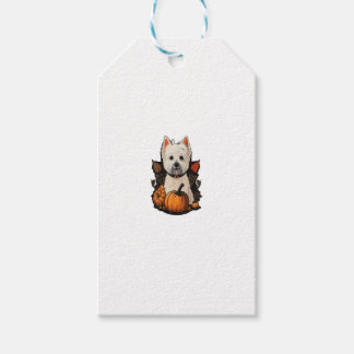 Étiquettes-cadeau Citrouille West Highland Costume Terrier blanc Wes