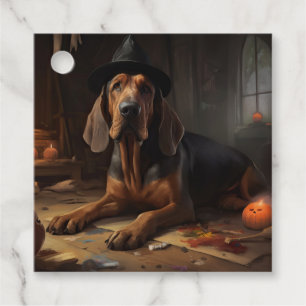 Étiquettes Cadeau Citrouilles Limier d'Halloween effrayantes