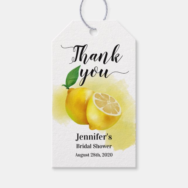 Étiquettes-cadeau Citrus citron (Devant)
