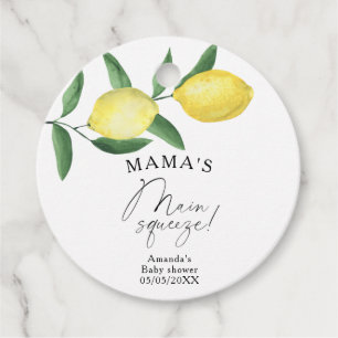 Étiquettes Cadeau Citrus Lemon - Le baby shower principal de Mama