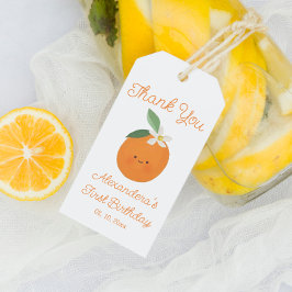 Étiquettes-cadeau Citrus Little Cutie Anniversaire Merci Favoriser