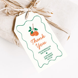 Étiquettes-cadeau Citrus Little Cutie Modern Baby shower Favoriser l
