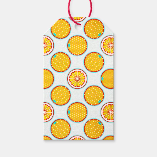 Étiquettes-cadeau Citrus PopArt (Devant)