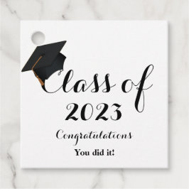Étiquettes Cadeau Classe de fin d'études de 2023 félicitations faveu
