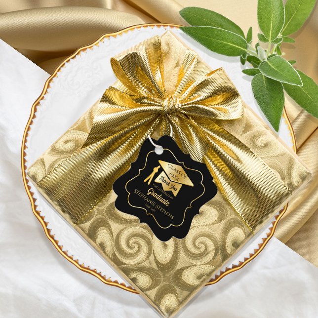 Étiquettes Cadeau Classe d'or de la limite Année Merci (Créateur téléchargé)