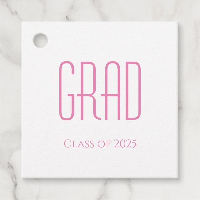 Étiquettes Cadeau Classe simple de 2025 Graduation Party (Devant)