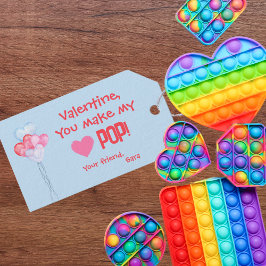 Étiquettes-cadeau Classe Valentine's "You Make My Heart Pop !"
