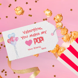Étiquettes-cadeau Classe Valentine's "You Make My Heart Pop !"