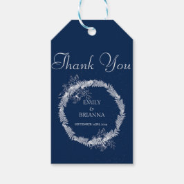Étiquettes-cadeau Classic Elegant mariage bleu marine
