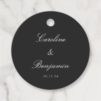Classique Noir Script élégant Mariage personnalisé
