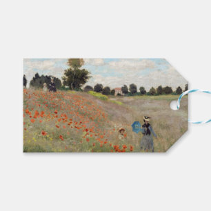 Étiquettes-cadeau Claude Monet - Champ de pavot