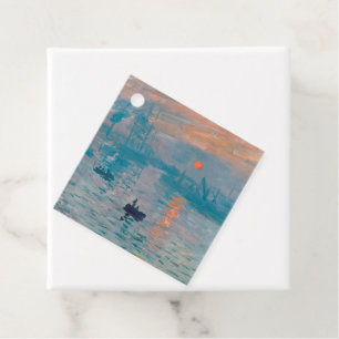 Étiquettes Cadeau Claude Monet Impression Soleil Levant Français