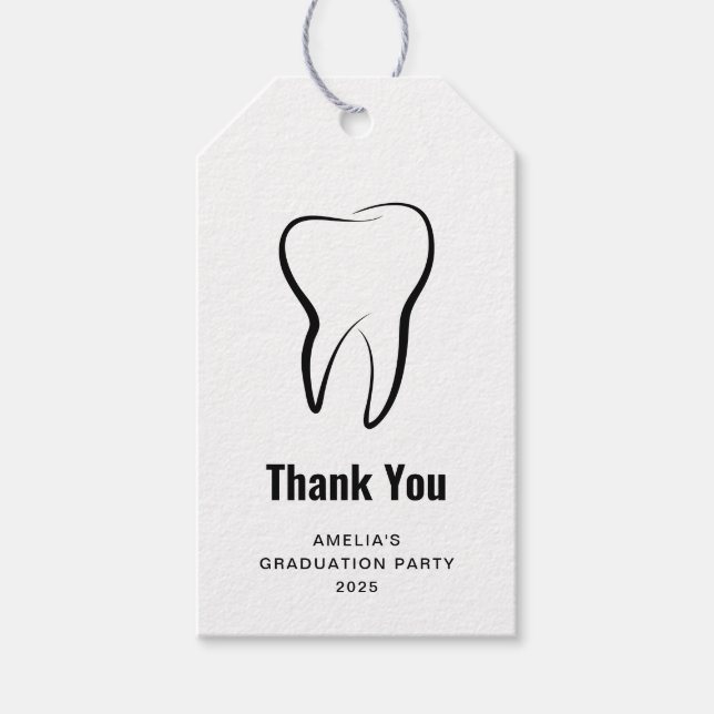 Étiquettes-cadeau Clinique dentaire dentaire Dentistry Graduation Mé (Devant)