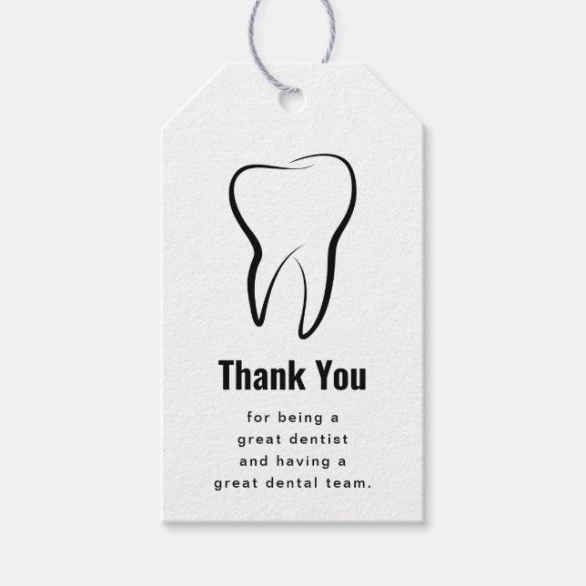 Étiquettes-cadeau Clinique dentaire Dentistère Dentiste Merci Dentis (Devant)