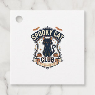 Étiquettes Cadeau Club de chat effrayant Chat Halloween Chat effraya