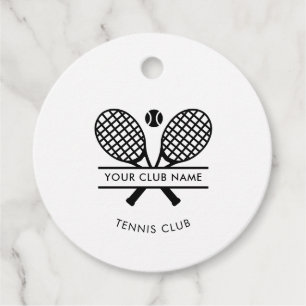 Étiquettes Cadeau Club de tennis Nom Équipe Joueurs Personnalisé