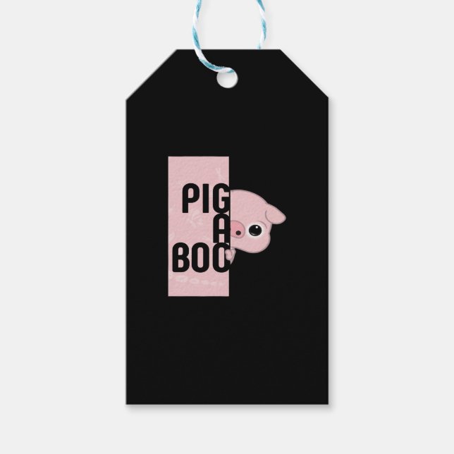 Étiquettes-cadeau Cochon A Boo (Devant)