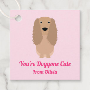 Étiquettes Cadeau Cocker Spaniel Chien Valentine's Day Party