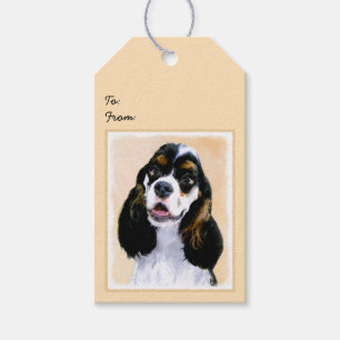 Étiquettes-cadeau Cocker Spaniel (Parti) Peinture - Art Chien origin