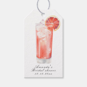 Étiquettes-cadeau Cocktail Citrus pour l'enterrement de vie de jeune