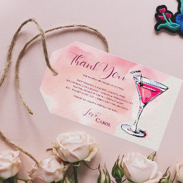 Étiquettes-cadeau Cocktail Pink Martini Anniversaire Favoriser Merci